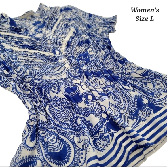 NY Collection Tops - NY Collection Pleated Blouse Women's  Size L